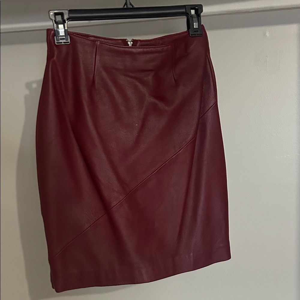 Wilsons Leather Burgundy Skirt